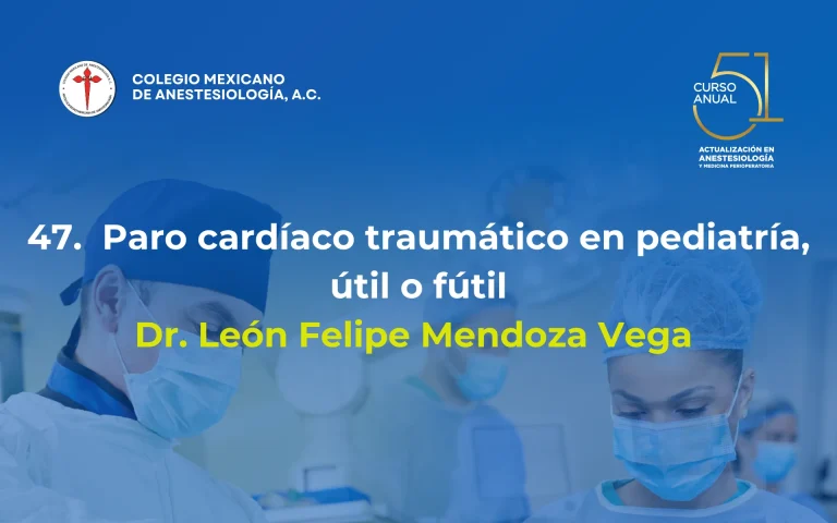 Paro cardíaco traumático en pediatría, útil o fútil