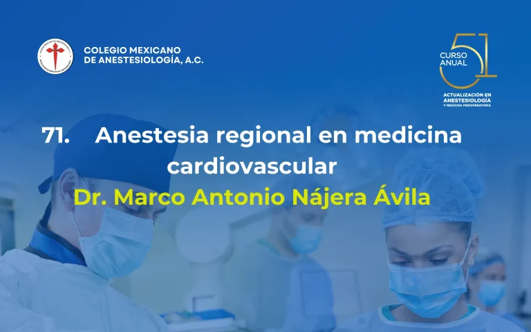 Anestesia regional en medicina cardiovascular
