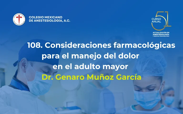 Consideraciones farmacológicas para el manejo del dolor en el adulto mayor