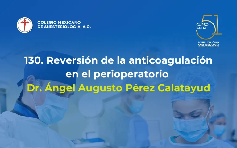 Reversión de la anticoagulación en el perioperatorio