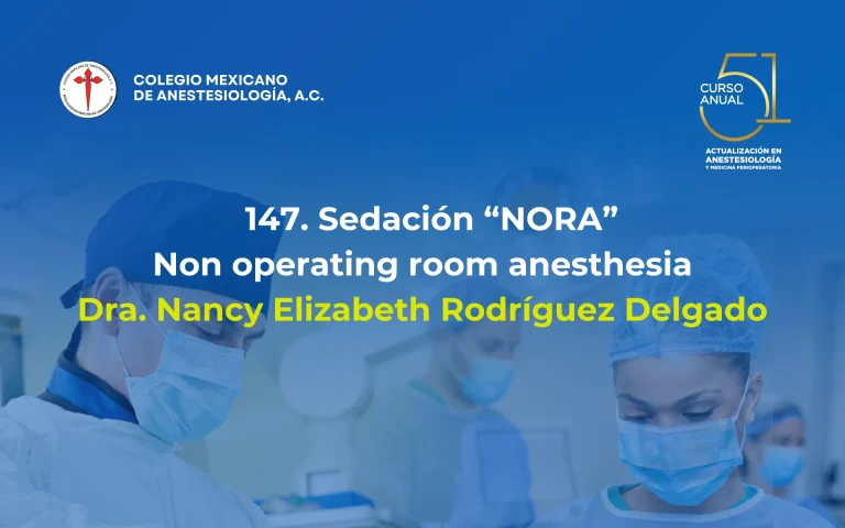 Sedación “NORA” Non operating room anesthesia