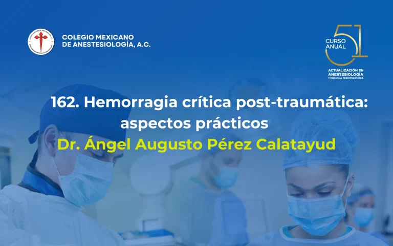 Hemorragia crítica post-traumática: aspectos prácticos